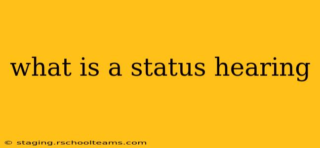 what is a status hearing