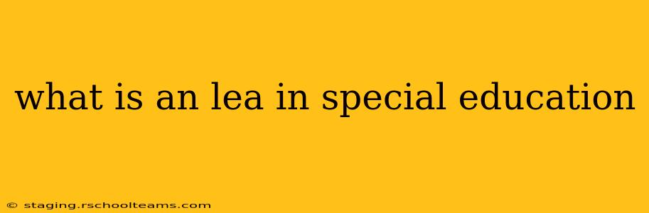 what is an lea in special education