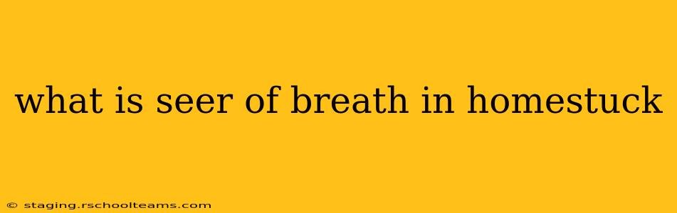 what is seer of breath in homestuck
