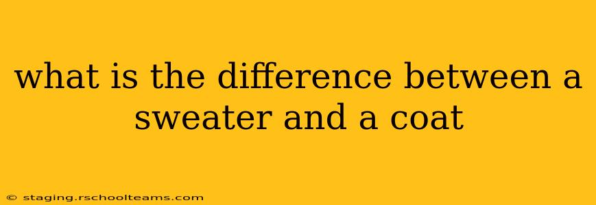 what is the difference between a sweater and a coat