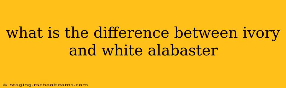 what is the difference between ivory and white alabaster