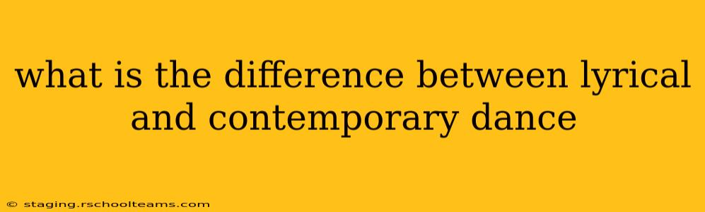 what is the difference between lyrical and contemporary dance