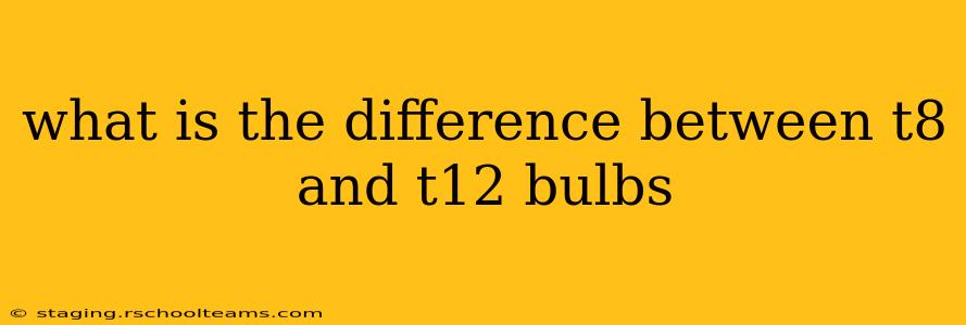 what is the difference between t8 and t12 bulbs