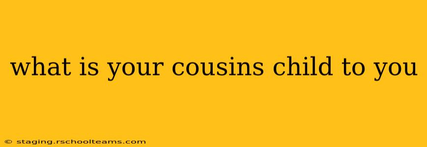 what is your cousins child to you