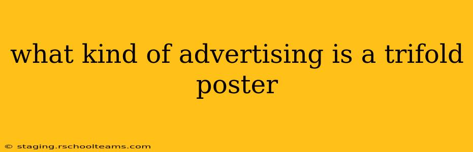 what kind of advertising is a trifold poster