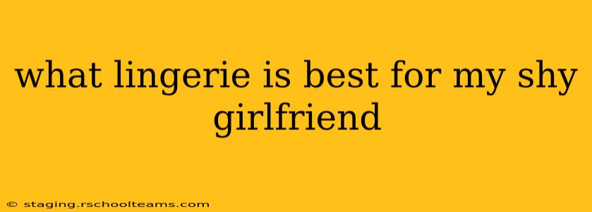what lingerie is best for my shy girlfriend