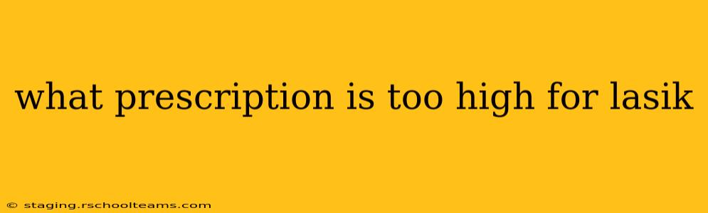what prescription is too high for lasik