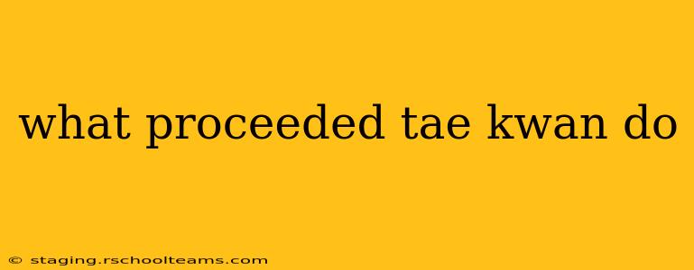what proceeded tae kwan do