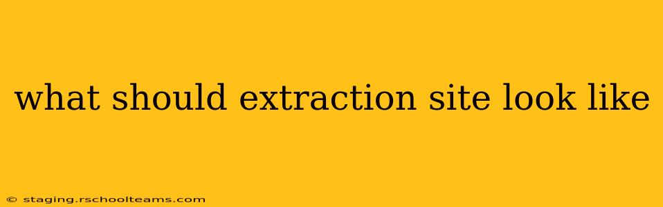 what should extraction site look like