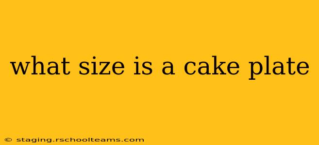 what size is a cake plate