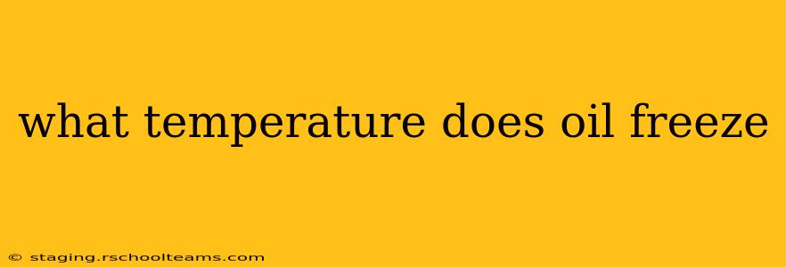 what temperature does oil freeze