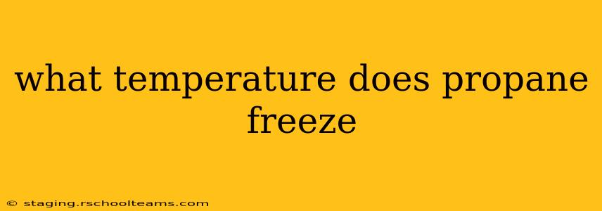 what temperature does propane freeze