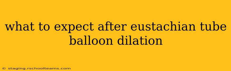 what to expect after eustachian tube balloon dilation