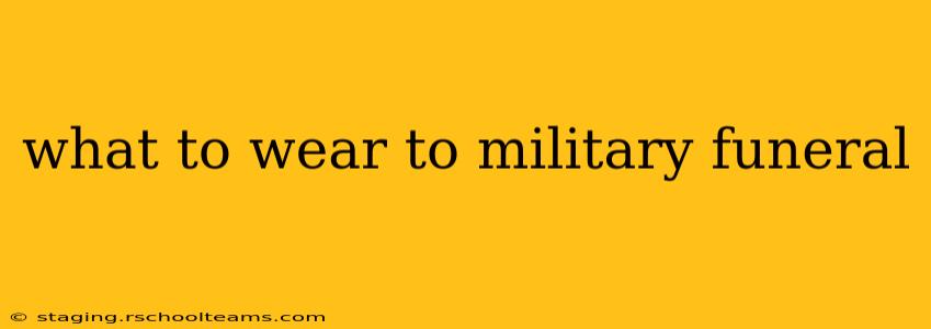 what to wear to military funeral