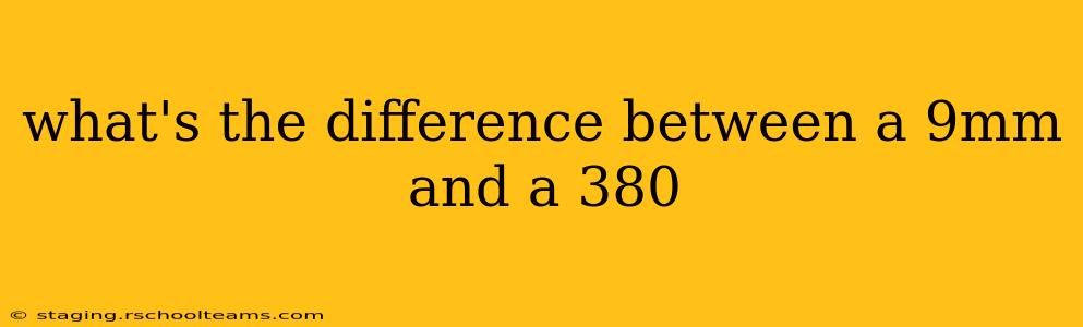 what's the difference between a 9mm and a 380