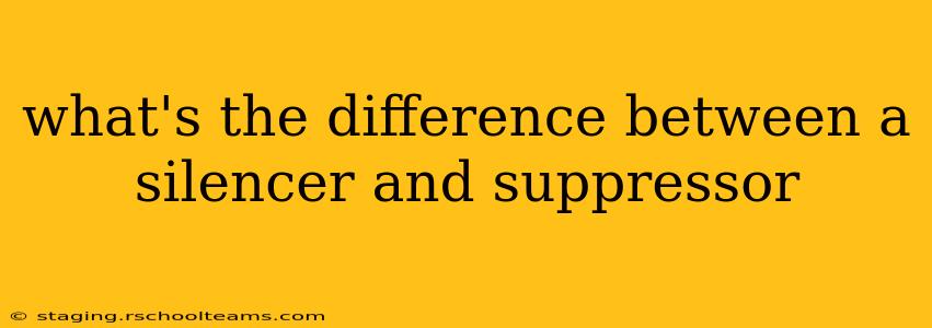 what's the difference between a silencer and suppressor