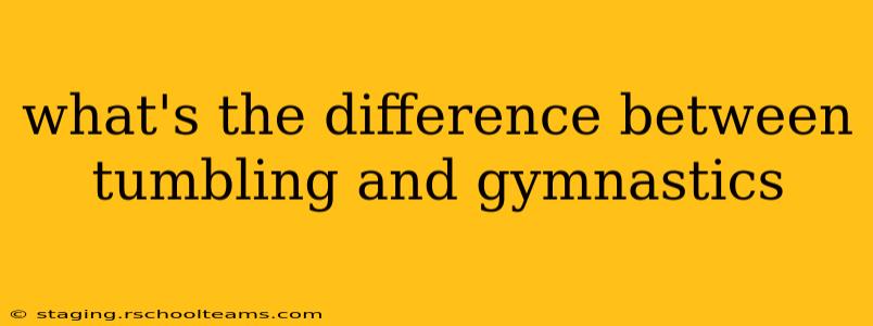 what's the difference between tumbling and gymnastics