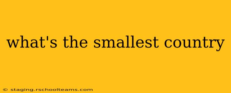what's the smallest country