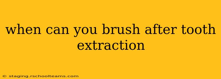 when can you brush after tooth extraction