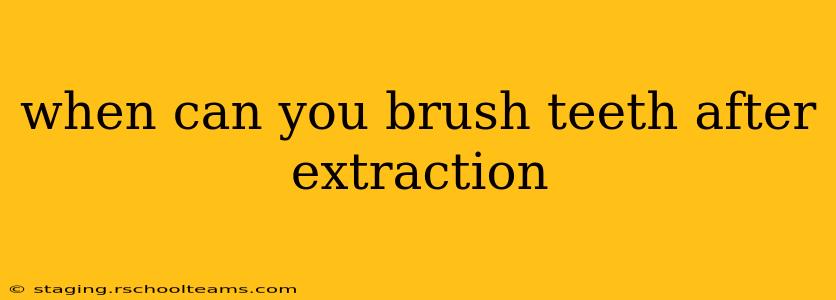 when can you brush teeth after extraction