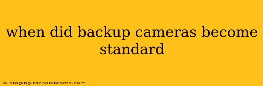 when did backup cameras become standard