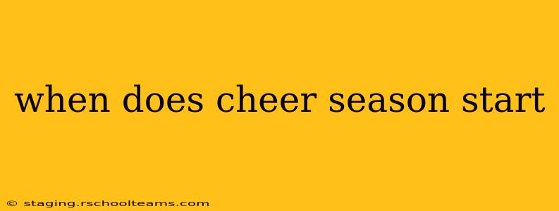 when does cheer season start