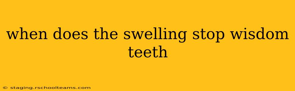 when does the swelling stop wisdom teeth