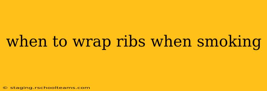 when to wrap ribs when smoking