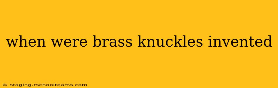 when were brass knuckles invented