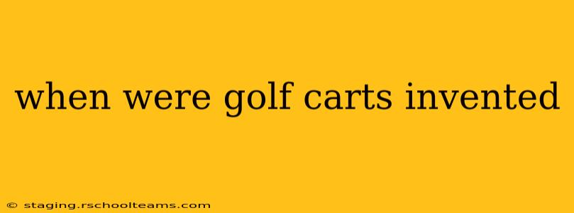 when were golf carts invented