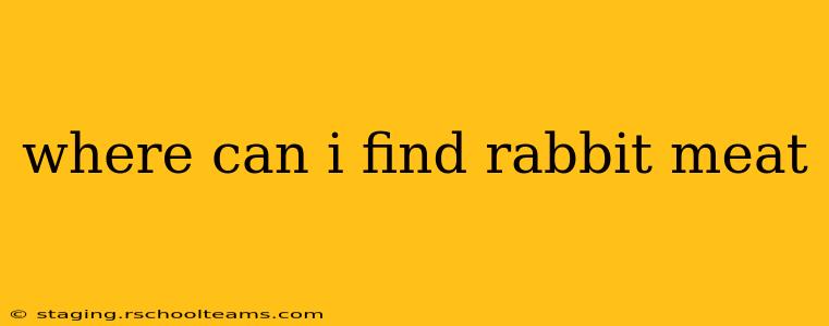 where can i find rabbit meat