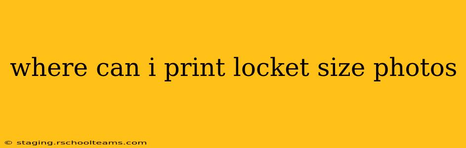 where can i print locket size photos