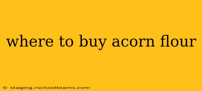 where to buy acorn flour