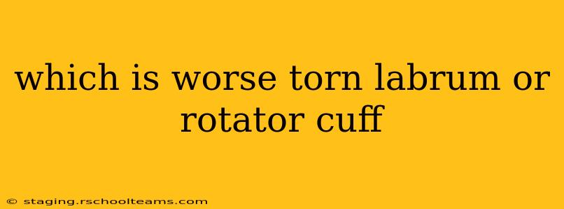which is worse torn labrum or rotator cuff