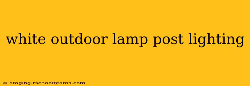 white outdoor lamp post lighting