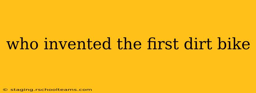 who invented the first dirt bike