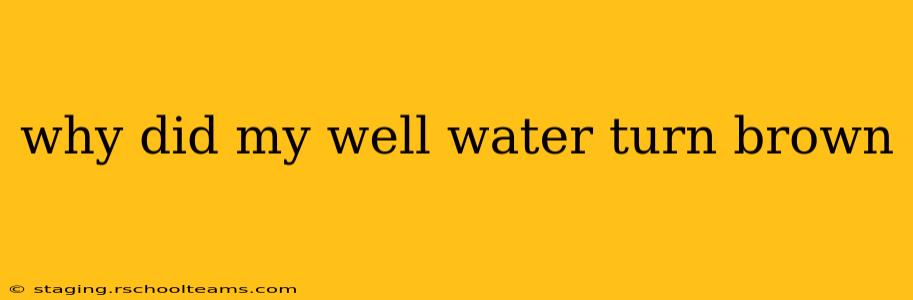 why did my well water turn brown