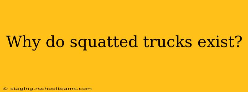 Why do squatted trucks exist?