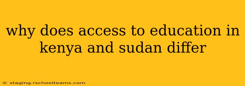 why does access to education in kenya and sudan differ