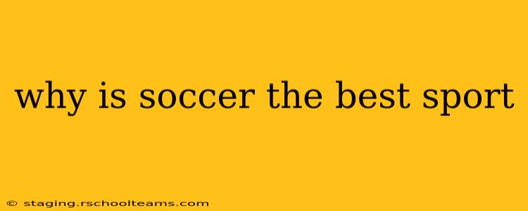 why is soccer the best sport
