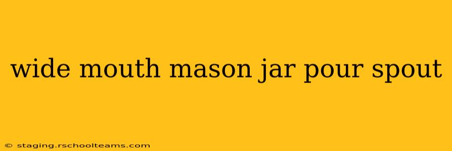 wide mouth mason jar pour spout