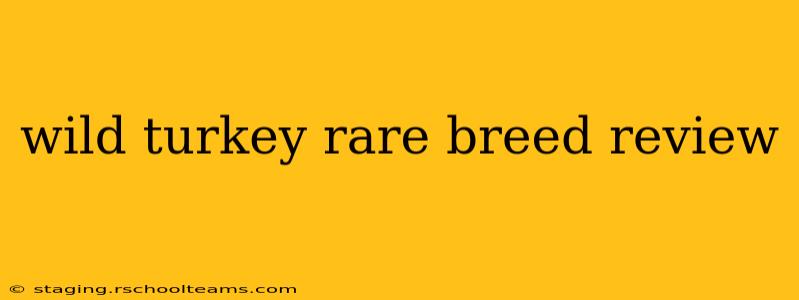 wild turkey rare breed review