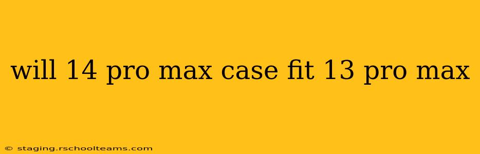 will 14 pro max case fit 13 pro max