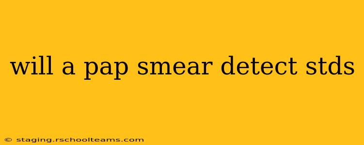 will a pap smear detect stds
