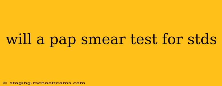will a pap smear test for stds
