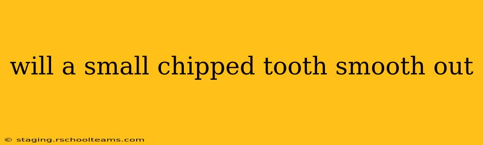 will a small chipped tooth smooth out