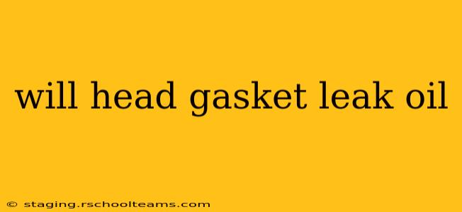 will head gasket leak oil