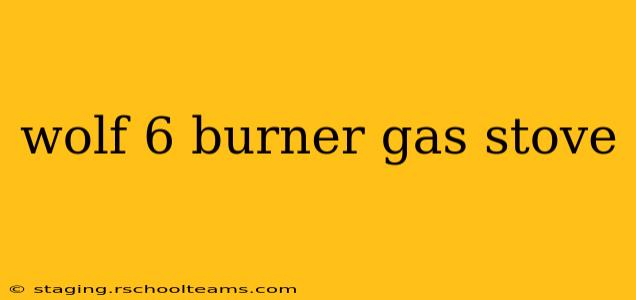 wolf 6 burner gas stove