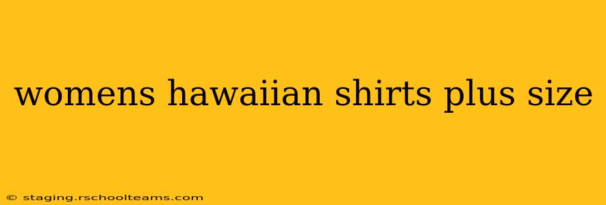 womens hawaiian shirts plus size