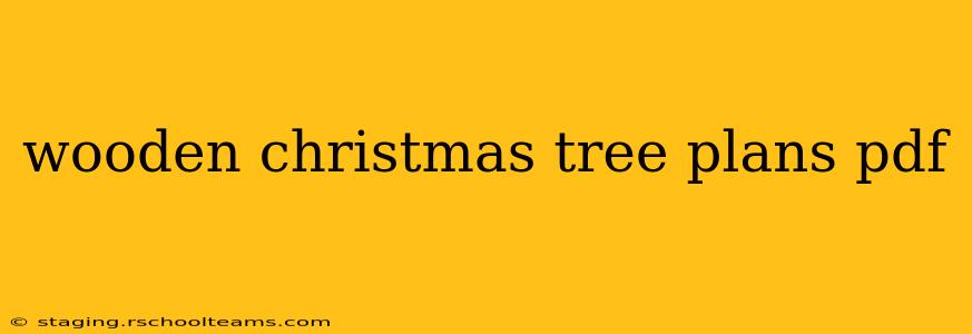 wooden christmas tree plans pdf